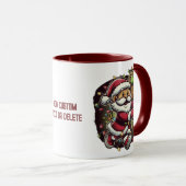 Pickleball Speler Santa Kerstmis Pickleball Mok (Voorkant rechts)