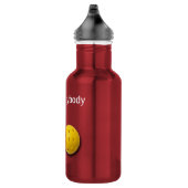 Pickleball speler silhouet en Ball personaliseren Waterfles (Rechts)