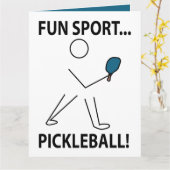 Pickleball Speler Sport Fun Sport Pickleball Kaart (Gele Bloem)