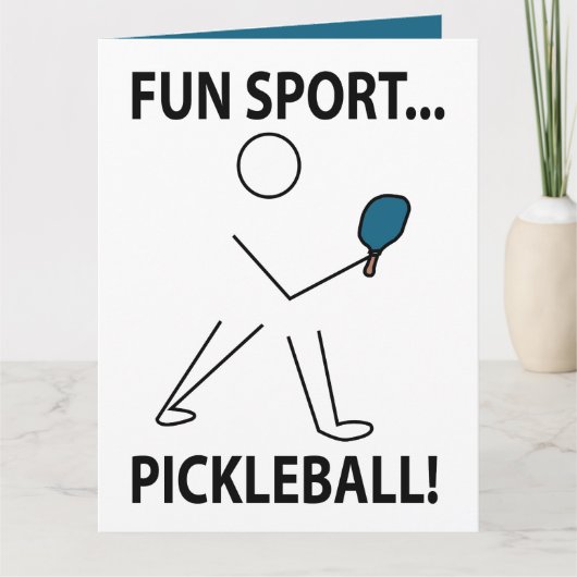 Pickleball Speler Sport Fun Sport Pickleball Kaart (Voorkant)