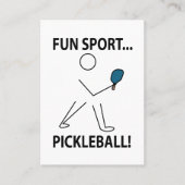 Pickleball Speler Sport Fun Sport Pickleball Visitekaartje (Voorkant)