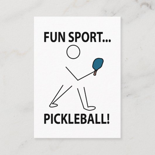 Pickleball Speler Sport Fun Sport Pickleball Visitekaartje (Voorkant)
