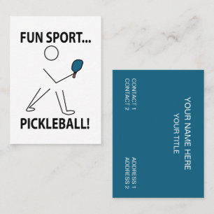 Pickleball Speler Sport Fun Sport Pickleball Visitekaartje