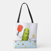 Pickleball Speler Tote Bag (Achterkant)