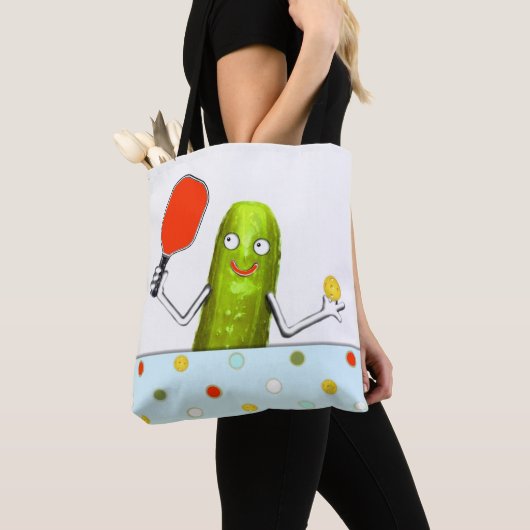 Pickleball Speler Tote Bag (Dichtbij)