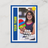 Pickleball Speler Trading Kaart - Deep Blue Contactkaartje (Voorkant)