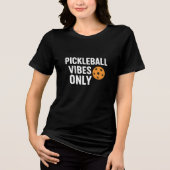 Pickleball speler vibes citaat naam Tri-Blend shirt (Voorkant)
