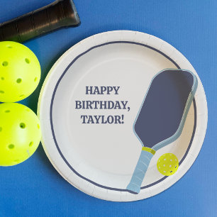 Pickleball Spelers Aangepaste Bericht Verjaardag Papieren Bordje