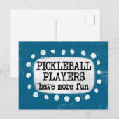 Pickleball-spelers hebben meer plezier in het Brie Briefkaart (Voorkant / Achterkant)