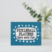 Pickleball-spelers hebben meer plezier in het Wens Kaart (Staand voorkant)