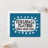 Pickleball-spelers hebben meer plezier in het Wens Kaart (Voorkant / Achterkant in situ)