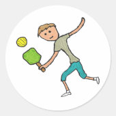 Pickleball-spellen Ronde Sticker (Voorkant)