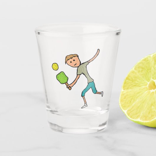 Pickleball-spellen Shot Glas (Voorkant)