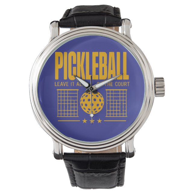 Pickleball Spirit - Laat het allemaal op de baan Horloge (Voorkant)