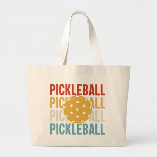 Pickleball Sport Grote Tote Bag (Voorkant)