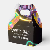 Pickleball Sport Neon Thema Disco bal Party Bedankdoosjes (Achterkant)