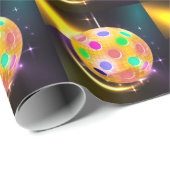 Pickleball Sport Neon Thema Disco bal Party Cadeaupapier (Rol Hoek)