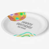 Pickleball Sport Neon Thema Disco bal Party Papieren Bordje (Gekanteld)