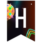 Pickleball Sport Neon Thema Disco bal Party Vlaggetjes (Tweede vlag)