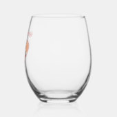 Pickleball Sport Pun Aangepaste naam Perzik Sinaas Wijnglas Zonder Voet (Links)