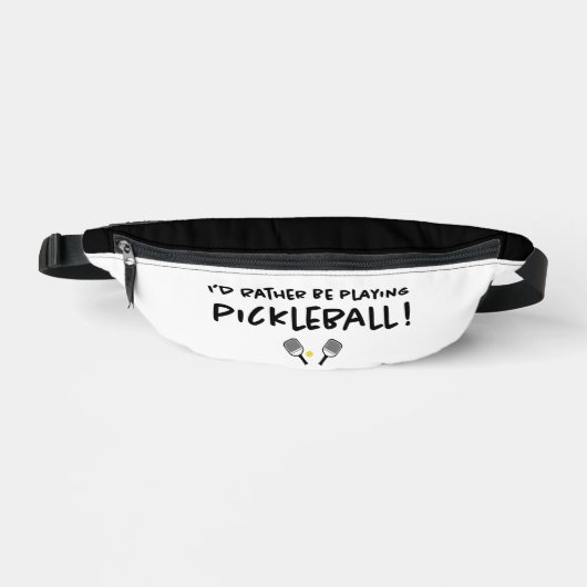 Pickleball Sport Schattige Quote Cool Zwart Wit Ri Heuptasje (Voorkant)