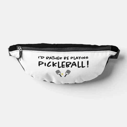 Pickleball Sport Schattige Quote Cool Zwart Wit Ri Heuptasje (Liggend)