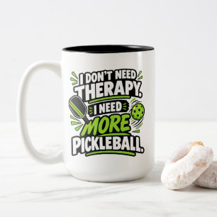Pickleball Sporten Ik Heb Meer Pickleball Kleding  Tweekleurige Koffiemok