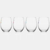 Pickleball Sporten Pun Aangepaste Naam Bachelorett Wijnglas Zonder Voet (Links)