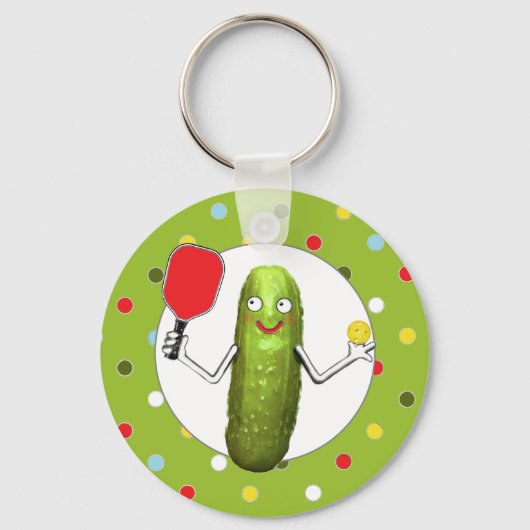 Pickleball Sporten Sleutelhanger (Voorkant)