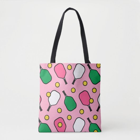 Pickleball Sporten Tote Bag (Voorkant)