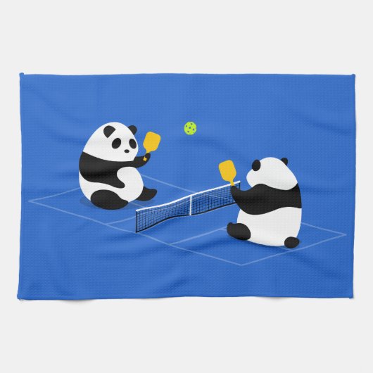 Pickleball Sporthanddoek: "Pickleball Pandas" Theedoek (Horizontaal)