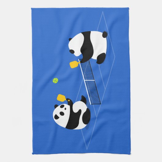Pickleball Sporthanddoek: "Pickleball Pandas" Theedoek (Verticaal)