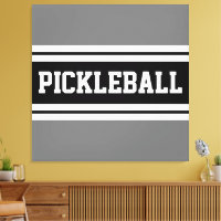 PICKLEBALL Sportief Zwart Wit Grijs Racing Stripes