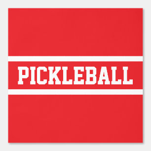 PICKLEBALL Sportieve Vet Helder Rood Witte Strepen Behang