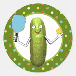 Pickleball Sports Collectible Ronde Sticker
