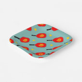 Pickleball Sports Party Papieren Bordje (Gebogen)