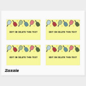 Pickleball Sports Rechthoekige Sticker (Vel)