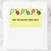 Pickleball Sports Rechthoekige Sticker (Tas)