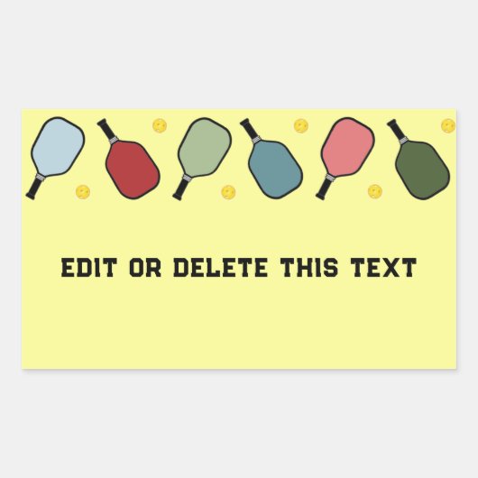 Pickleball Sports Rechthoekige Sticker (Voorkant)