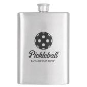 Pickleball sportstaal drink kolf flacon (Voorkant)