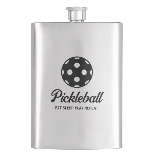 Pickleball sportstaal drink kolf flacon (Voorkant)
