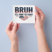Pickleball Spreuk Bruh Pickleball Speler Flyer (Hand)