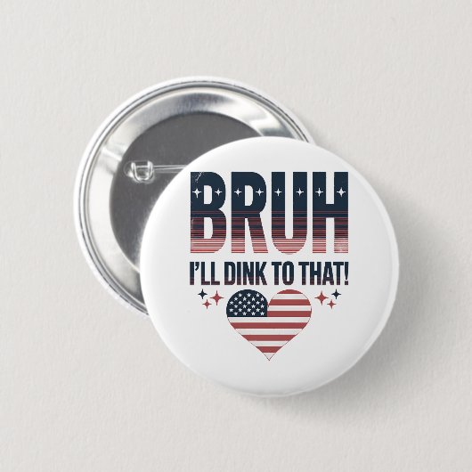 Pickleball Spreuk Bruh Pickleball Speler Ronde Button 5,7 Cm (Voorkant /achterkant)