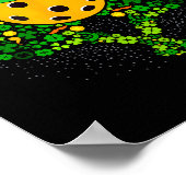 Pickleball St. Patrick's Day geluk Pickleball spel Poster (Hoek)