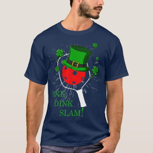 Pickleball St Patricks Day Leprechaun Dink T-shirt (Voorkant)