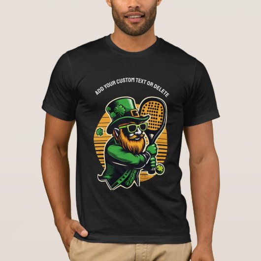 Pickleball St. Patrick's Day Paddleball Sport T-shirt (Voorkant)