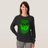 Pickleball St Patricks Day Shamrock Leprechaun Hat T-shirt (Voorkant volledig)