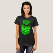 Pickleball St Patricks Day Shamrock Leprechaun Hat T-shirt (Voorkant volledig)
