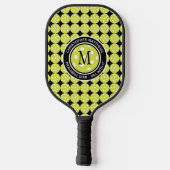 Pickleball Star Custom Quote Name Initiaal Black Pickleball Paddle (Achterkant)