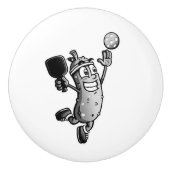 Pickleball Star Keramische Knop (Voorkant)